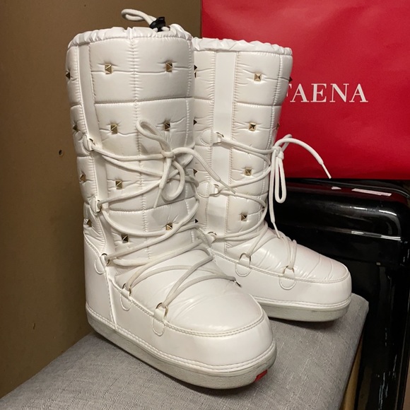 Valentino Nylon Rockstud Moon Boots 